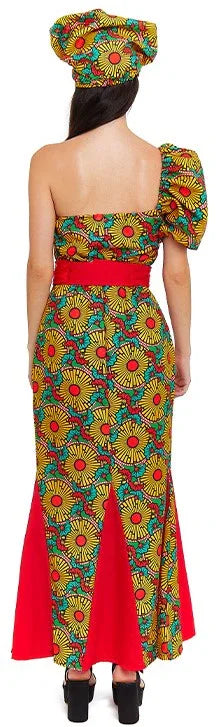 Disfraz de Africana con Estampado Floral para Mujer Africanos Partilandia